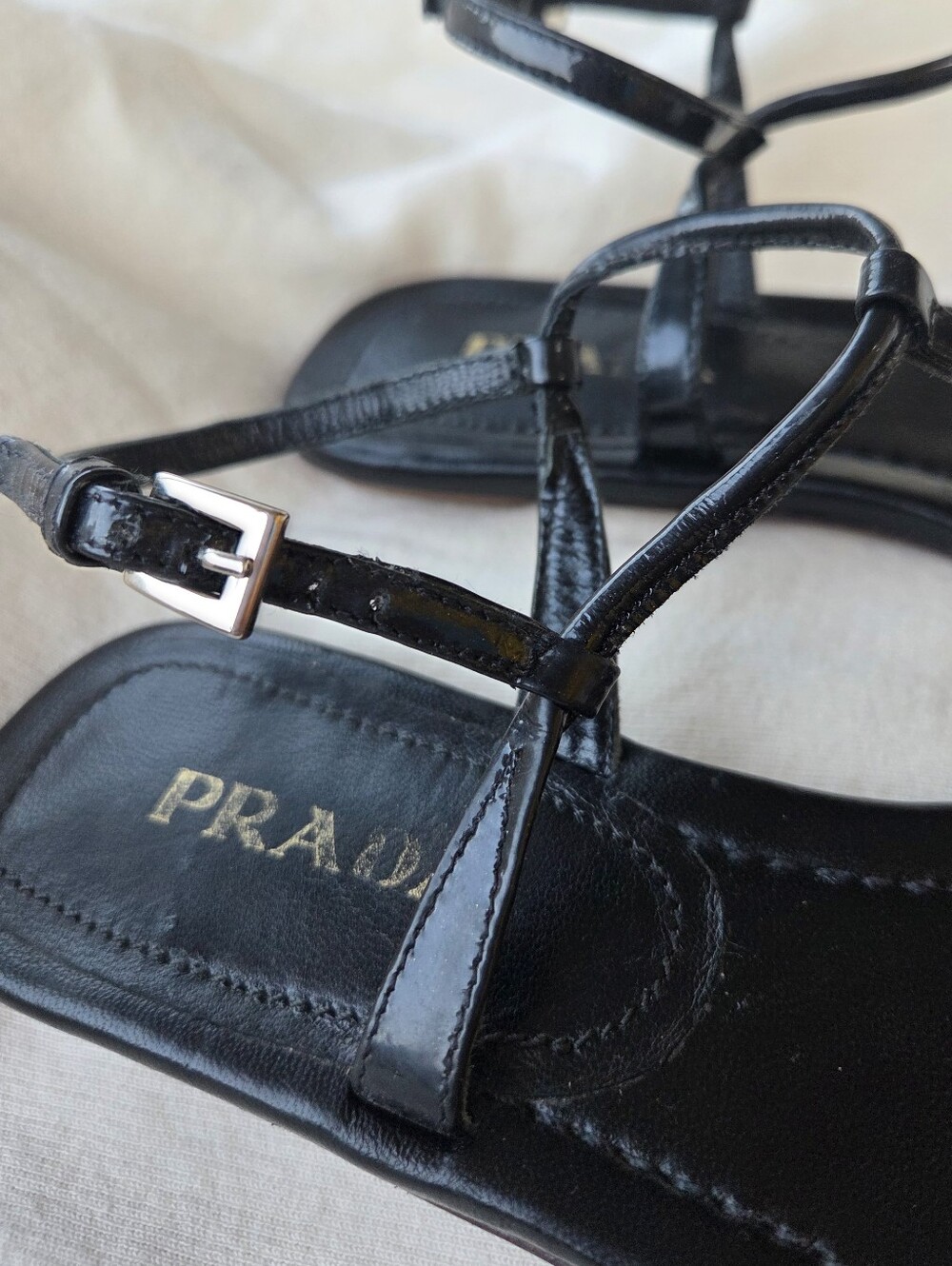 Prada Patent Leather Thong Sandals - Picture 6 of 11